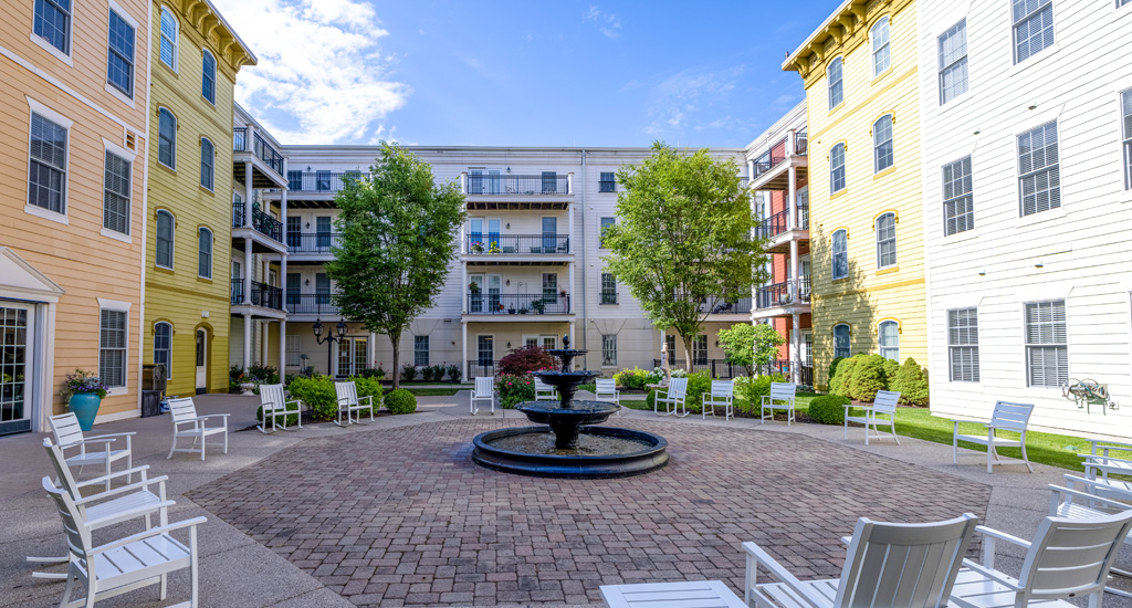 The Stratford Carmel Indiana | Exterior Courtyard | 2021-96